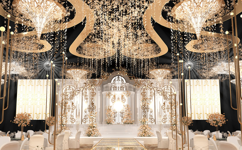 嘉定花木兰喜事汇金色大厅效果展示